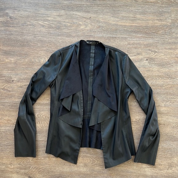 Zara Jackets & Blazers - Zara basic vegan leather jacket size small